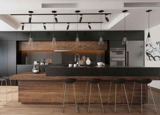 Layanan Kitchen set Bintara Bekasi Barat gaya industrialis untuk dapur sempit Layanan Kitchen set Bintara Bekasi Barat