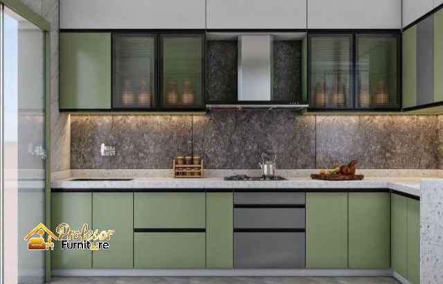 Model Custom Set Dapur anti Rayap Sukabumi PVC leter L untuk lahan sempit