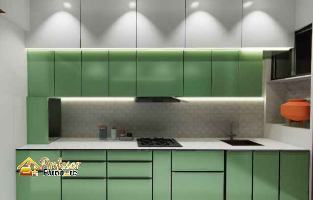 Inspirasi Custom Set Dapur anti Rayap Sumedang PVC mewah nuansa kayu alami
