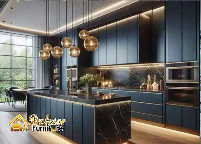 Kitchen set Rawa Buaya Jakarta Barat, spesialis finishing HPL motif kayu natural.