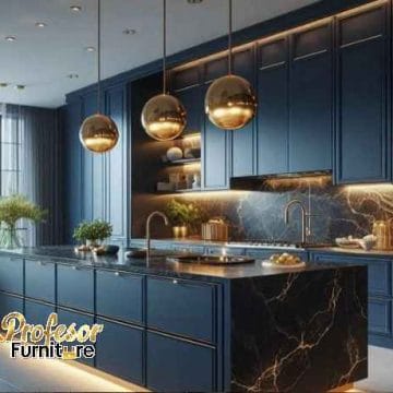 Kitchen set Taman Sari Jakarta Barat, lampu LED strip gratis bikin dapur dramatis