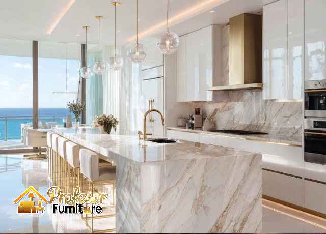 Kitchen set Taman Sari Jakarta Barat, lampu LED strip gratis bikin dapur dramatis