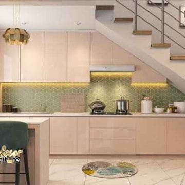 Kitchen set Jelambar Jakarta Barat, solusi cerdas dapur di bawah tangga jadi cantik