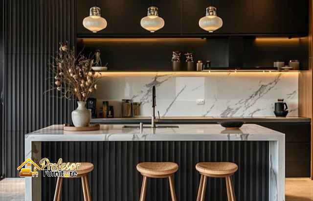 Desain terbaru Custom Set Dapur anti Rayap Subang PVC warna putih glossy